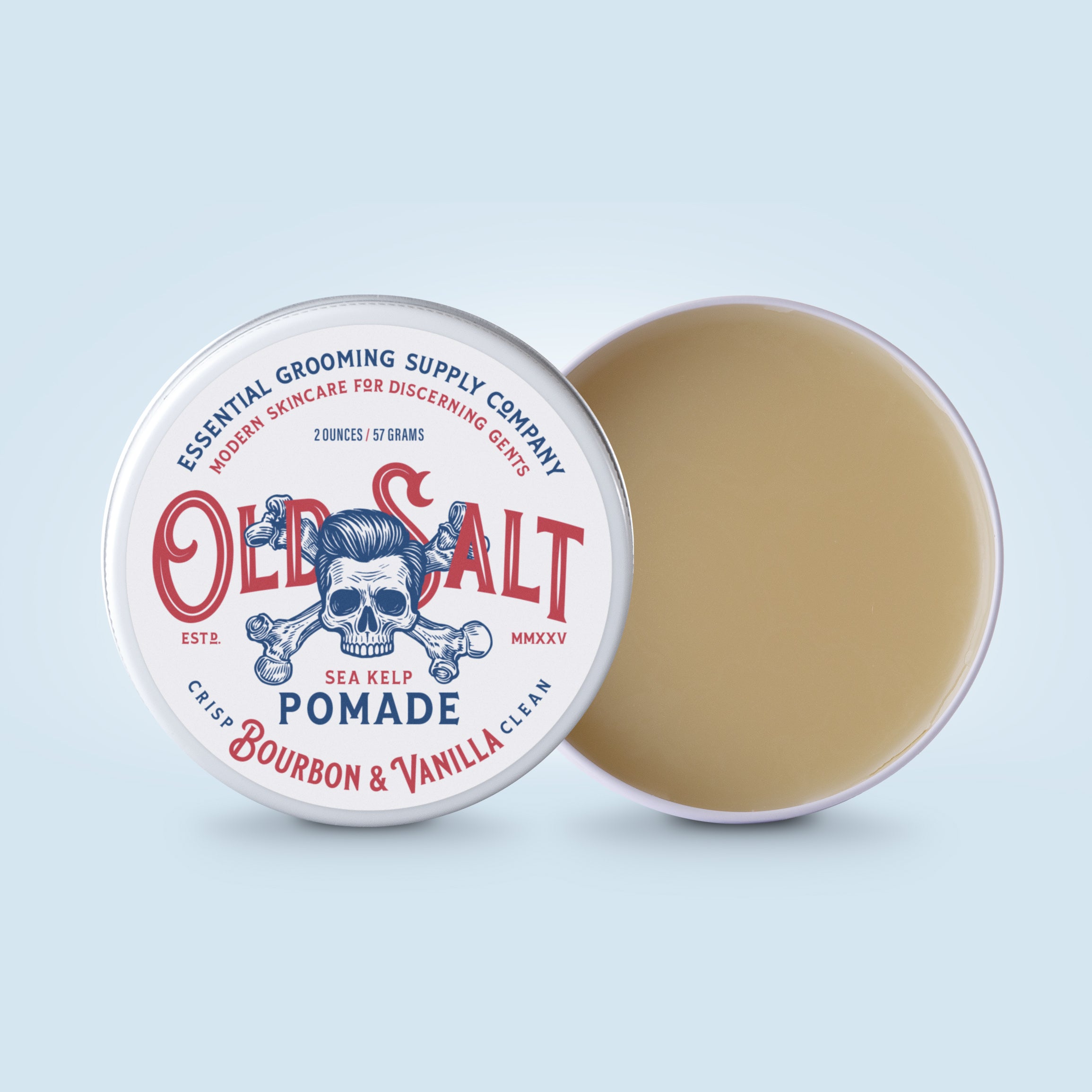Bourbon + Vanilla Pomade with Undaria Sea Kelp 2 oz